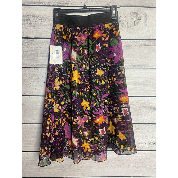 NWT - LuLaRoe Flowy Floral Lola Skirt - Ladies Size Small - Picture 1 of 2
